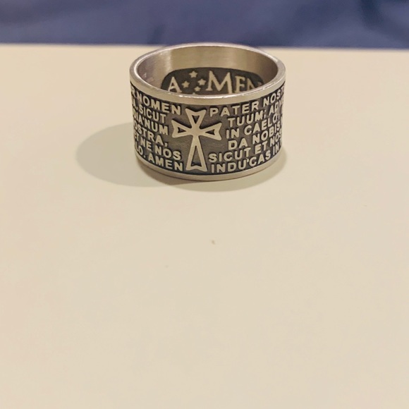 Male “The Lord’s Prayer” AMEN ring - Picture 2 of 3